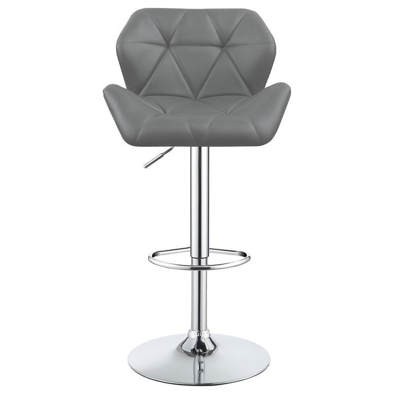  Coaster Furniture Berrington 100426 Upholstered Adjustable Bar Stool - Grey (Set of 2) IMAGE 3