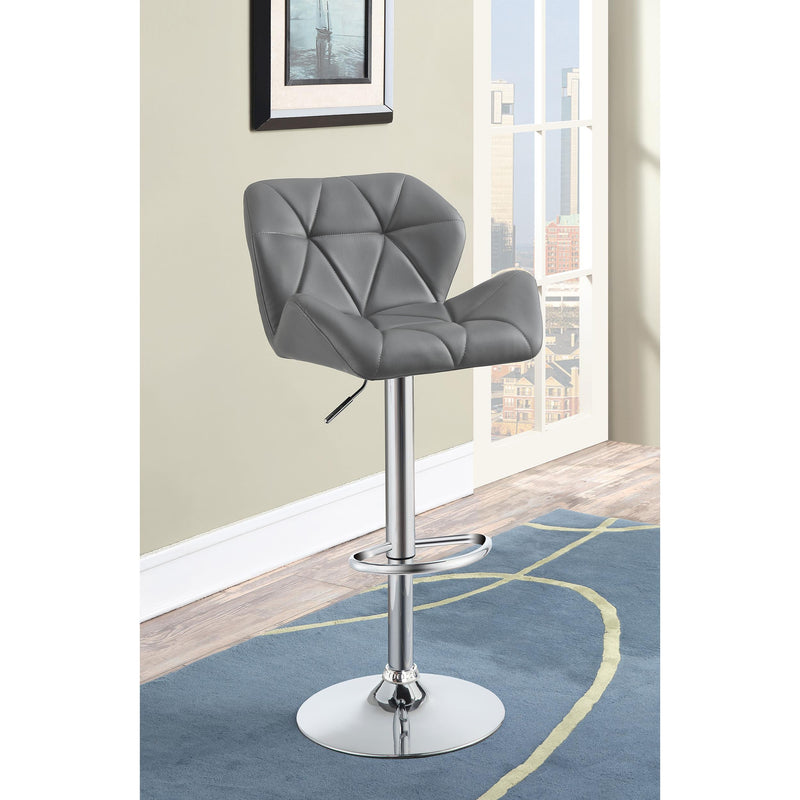  Coaster Furniture Berrington 100426 Upholstered Adjustable Bar Stool - Grey (Set of 2) IMAGE 8