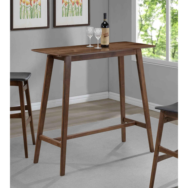 Coaster Furniture Finnick 101436 Rectangular 47-inch Pub Height Bar Table - Walnut IMAGE 2