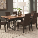  Coaster Furniture Spring Creek 106581 77-inch Extension Dining Table - Natural Walnut IMAGE 1
