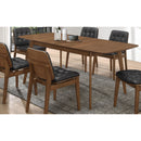  Coaster Furniture Redbridge 106591 75-inch Extension Leaf Dining Table - Natural Walnut IMAGE 3