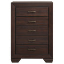  Coaster Furniture Kauffman 204395 5-Drawer Bedroom Chest - Dark Cocoa IMAGE 2