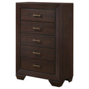  Coaster Furniture Kauffman 204395 5-Drawer Bedroom Chest - Dark Cocoa IMAGE 3