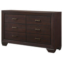  Coaster Furniture Kauffman 204393 6-Drawer Dresser - Dark Cocoa IMAGE 3