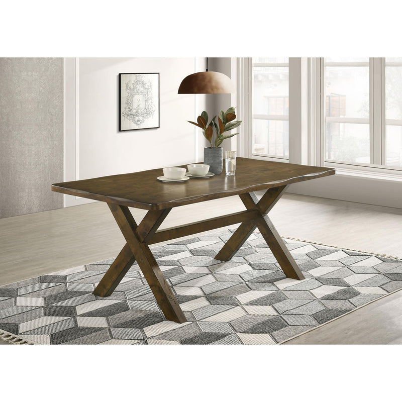  Coaster Furniture Alston 106381 Rectangular 71-inch Dining Table - Knotty Nutmeg IMAGE 4