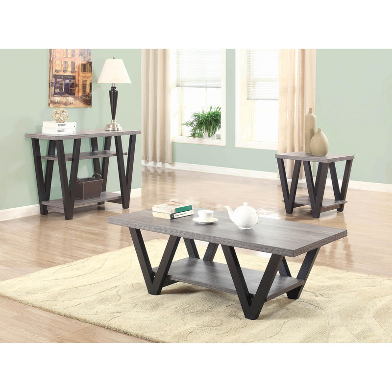  Coaster Furniture Stevens 705399 2-shelf Engineered Wood Entryway Console Table - Grey IMAGE 3