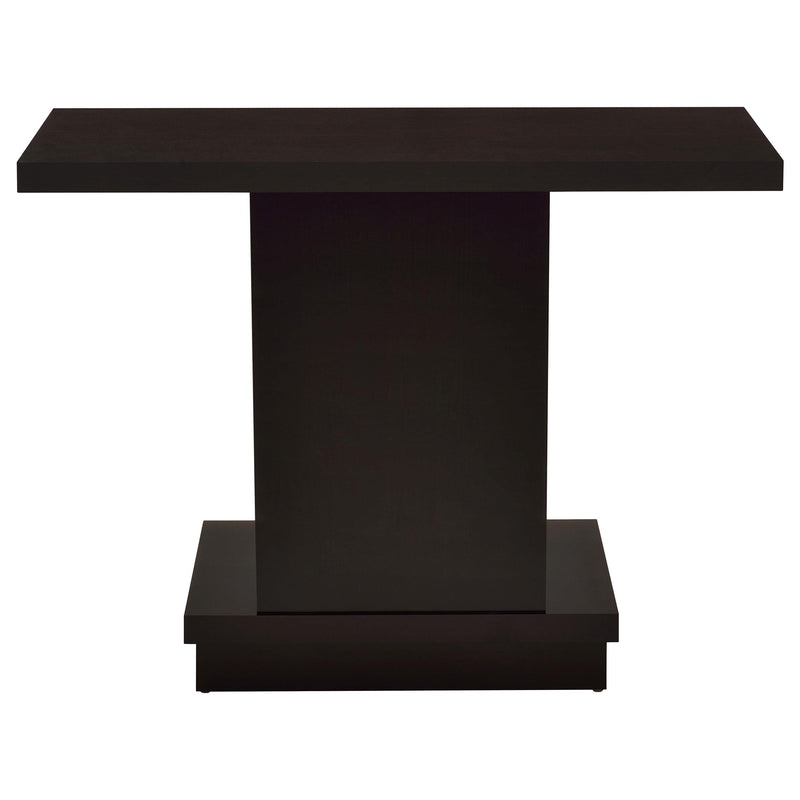  Coaster Furniture Reston 705169 Engineered Wood Pedestal Console Table - Cappuccino IMAGE 4