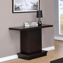  Coaster Furniture Reston 705169 Engineered Wood Pedestal Console Table - Cappuccino IMAGE 6