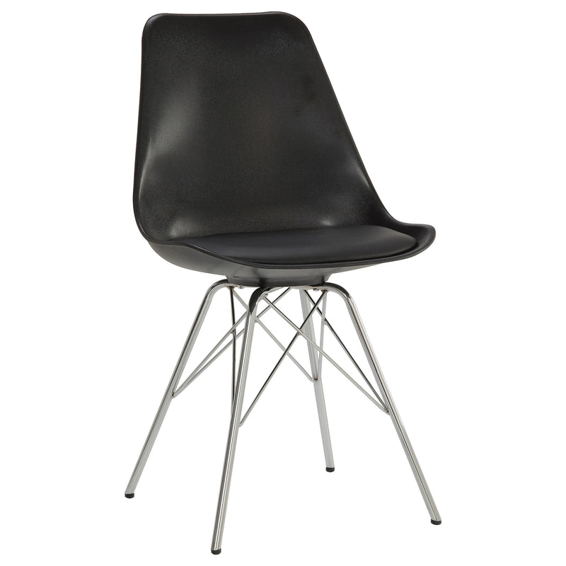  Coaster Furniture Juniper 102682 Polypropylene Dining Side Chair - Black (Set of 2) IMAGE 1