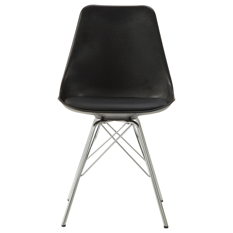  Coaster Furniture Juniper 102682 Polypropylene Dining Side Chair - Black (Set of 2) IMAGE 2