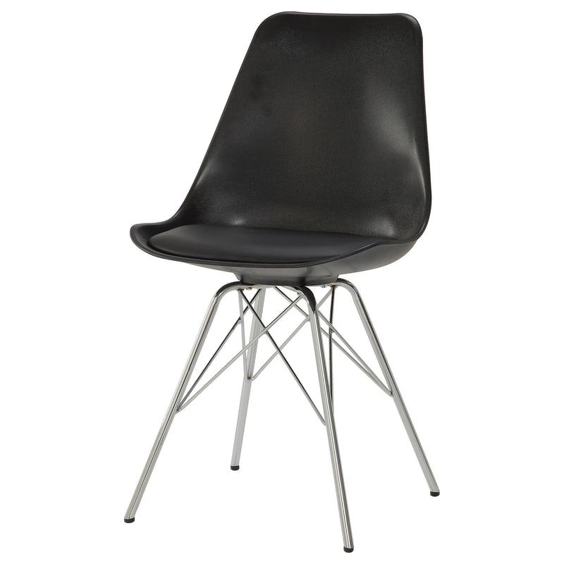  Coaster Furniture Juniper 102682 Polypropylene Dining Side Chair - Black (Set of 2) IMAGE 3