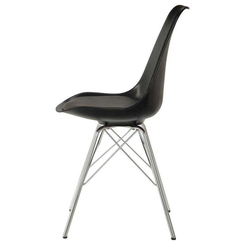  Coaster Furniture Juniper 102682 Polypropylene Dining Side Chair - Black (Set of 2) IMAGE 4