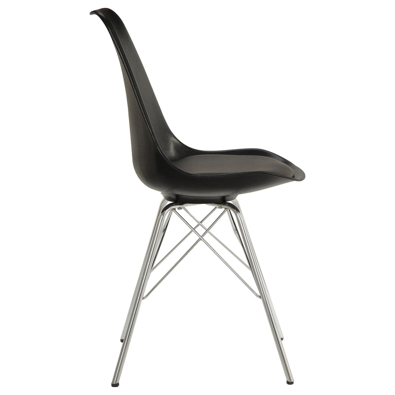  Coaster Furniture Juniper 102682 Polypropylene Dining Side Chair - Black (Set of 2) IMAGE 6