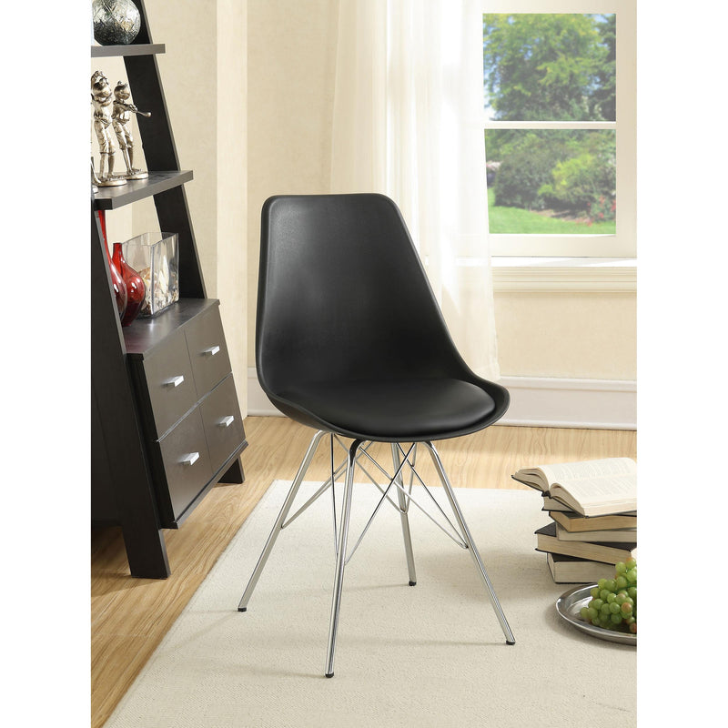  Coaster Furniture Juniper 102682 Polypropylene Dining Side Chair - Black (Set of 2) IMAGE 7