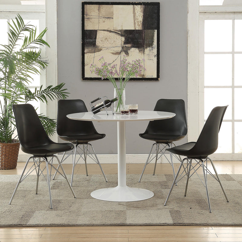  Coaster Furniture Juniper 102682 Polypropylene Dining Side Chair - Black (Set of 2) IMAGE 8