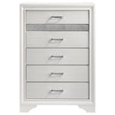  Coaster Furniture Miranda 205115 5-Drawer Bedroom Chest - White IMAGE 2