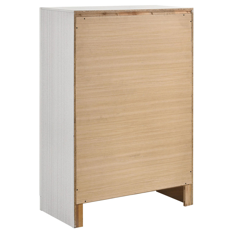  Coaster Furniture Miranda 205115 5-Drawer Bedroom Chest - White IMAGE 5