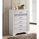 Coaster Furniture Miranda 205115 5-Drawer Bedroom Chest - White IMAGE 9