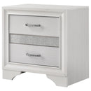  Coaster Furniture Miranda 205112 2-Drawer Nightstand - White IMAGE 3
