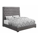  Coaster Furniture Camille 300621KW Upholstered California King Panel Bed - Grey IMAGE 1