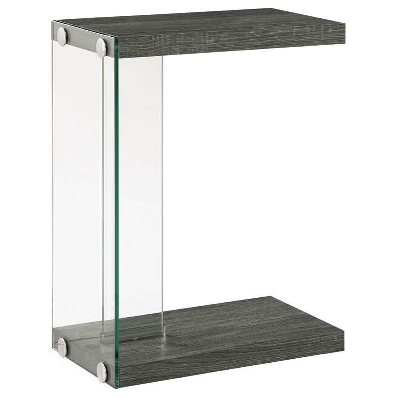  Coaster Furniture Colby 902916 Engineered Wood C-Shaped Side Table - Weathered Grey IMAGE 3