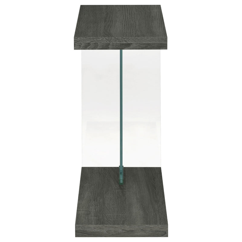  Coaster Furniture Colby 902916 Engineered Wood C-Shaped Side Table - Weathered Grey IMAGE 5