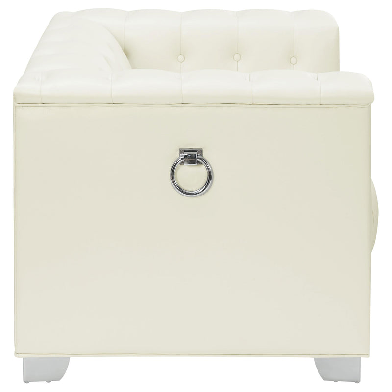  Coaster Furniture Chaviano 505393 Upholstered Track Arm Accent Chair - Pearl White IMAGE 6