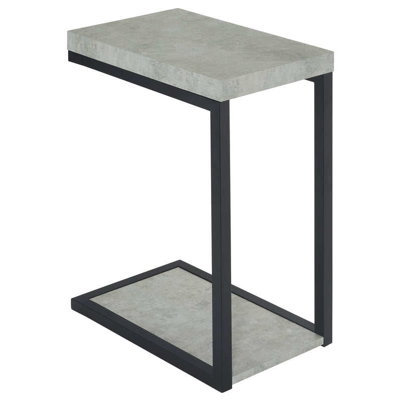  Coaster Furniture Beck 902933 Engineered Wood C-Shape Sofa Side Table - Cement IMAGE 1
