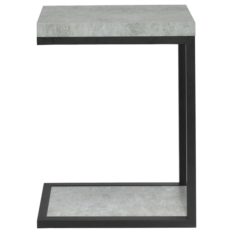  Coaster Furniture Beck 902933 Engineered Wood C-Shape Sofa Side Table - Cement IMAGE 3