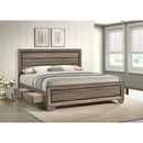  Coaster Furniture Kauffman 204190KE Wood Eastern King Storage Panel Bed - Washed Taupe IMAGE 10