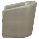  Coaster Furniture Turner 902726 Upholstered Barrel Back Swivel Chair - Champagne IMAGE 3