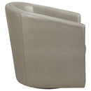  Coaster Furniture Turner 902726 Upholstered Barrel Back Swivel Chair - Champagne IMAGE 5