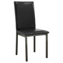  Coaster Furniture Garza 100612 Upholstered Dining Side Chair - Black (Set of 2) IMAGE 1