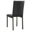  Coaster Furniture Garza 100612 Upholstered Dining Side Chair - Black (Set of 2) IMAGE 2