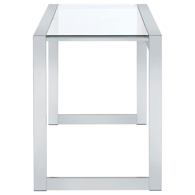  Coaster Furniture Hartford 800746 47-inch Glass Top Writing Desk - Chrome IMAGE 4