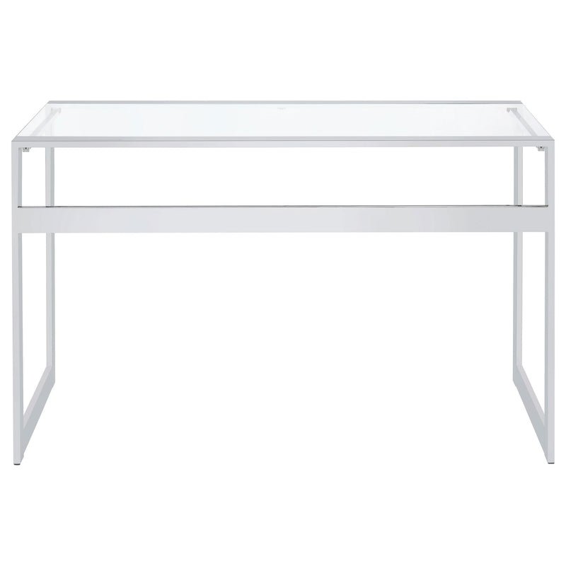  Coaster Furniture Hartford 800746 47-inch Glass Top Writing Desk - Chrome IMAGE 6
