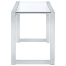  Coaster Furniture Hartford 800746 47-inch Glass Top Writing Desk - Chrome IMAGE 8