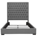  Coaster Furniture Camille 300621Q Upholstered Queen Panel Bed - Grey IMAGE 2
