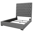  Coaster Furniture Camille 300621Q Upholstered Queen Panel Bed - Grey IMAGE 3