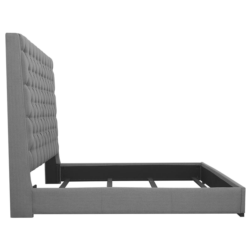  Coaster Furniture Camille 300621Q Upholstered Queen Panel Bed - Grey IMAGE 5