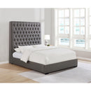  Coaster Furniture Camille 300621Q Upholstered Queen Panel Bed - Grey IMAGE 6