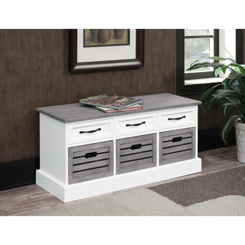  Coaster Furniture Alma 501196 3-Drawer Storage Bench - White and Weathered Grey IMAGE 8