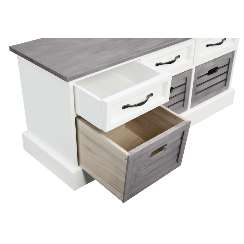  Coaster Furniture Alma 501196 3-Drawer Storage Bench - White and Weathered Grey IMAGE 9
