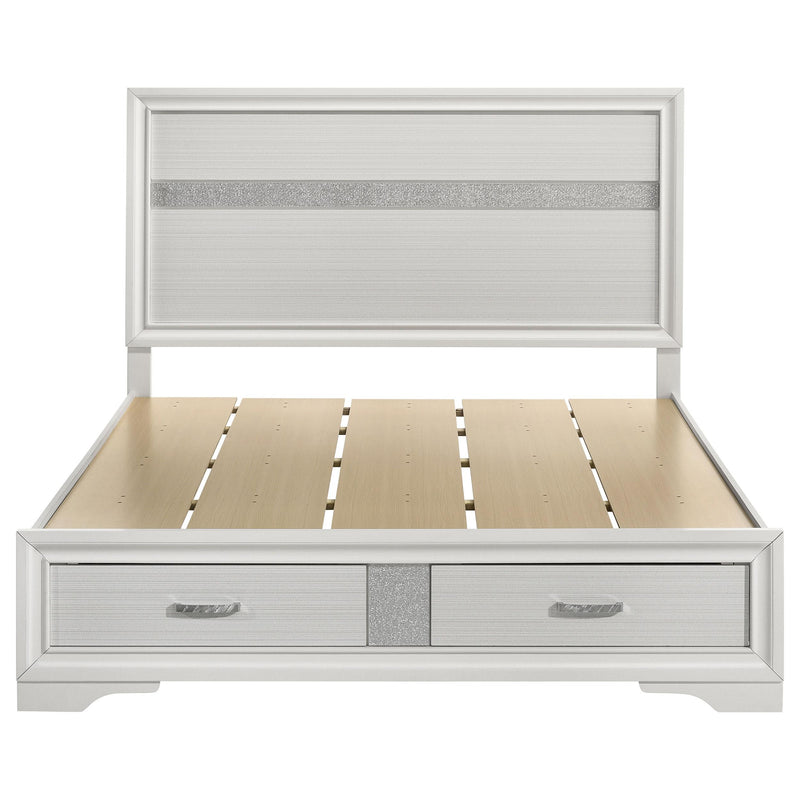  Coaster Furniture Miranda 205111Q 51-inch Wood Queen Storage Panel Bed - White IMAGE 3