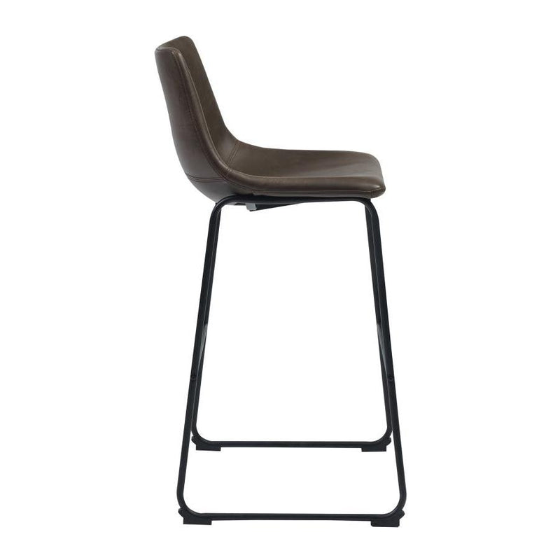  Coaster Furniture Michelle 102536 Upholstered Bar Chair - Brown (Set of 2) IMAGE 2