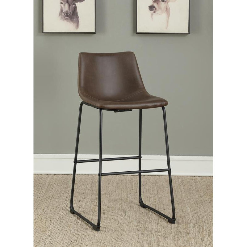  Coaster Furniture Michelle 102536 Upholstered Bar Chair - Brown (Set of 2) IMAGE 6