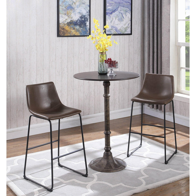  Coaster Furniture Michelle 102536 Upholstered Bar Chair - Brown (Set of 2) IMAGE 7