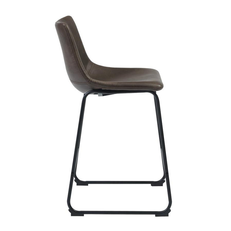  Coaster Furniture Michelle 102535 Upholstered Counter Chair - Brown (Set of 2) IMAGE 4
