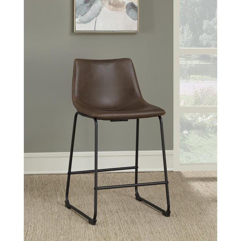  Coaster Furniture Michelle 102535 Upholstered Counter Chair - Brown (Set of 2) IMAGE 7