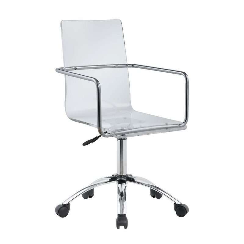  Coaster Furniture Amaturo 801436 Acrylic Adjustable Home Office Desk Chair - Clear IMAGE 2